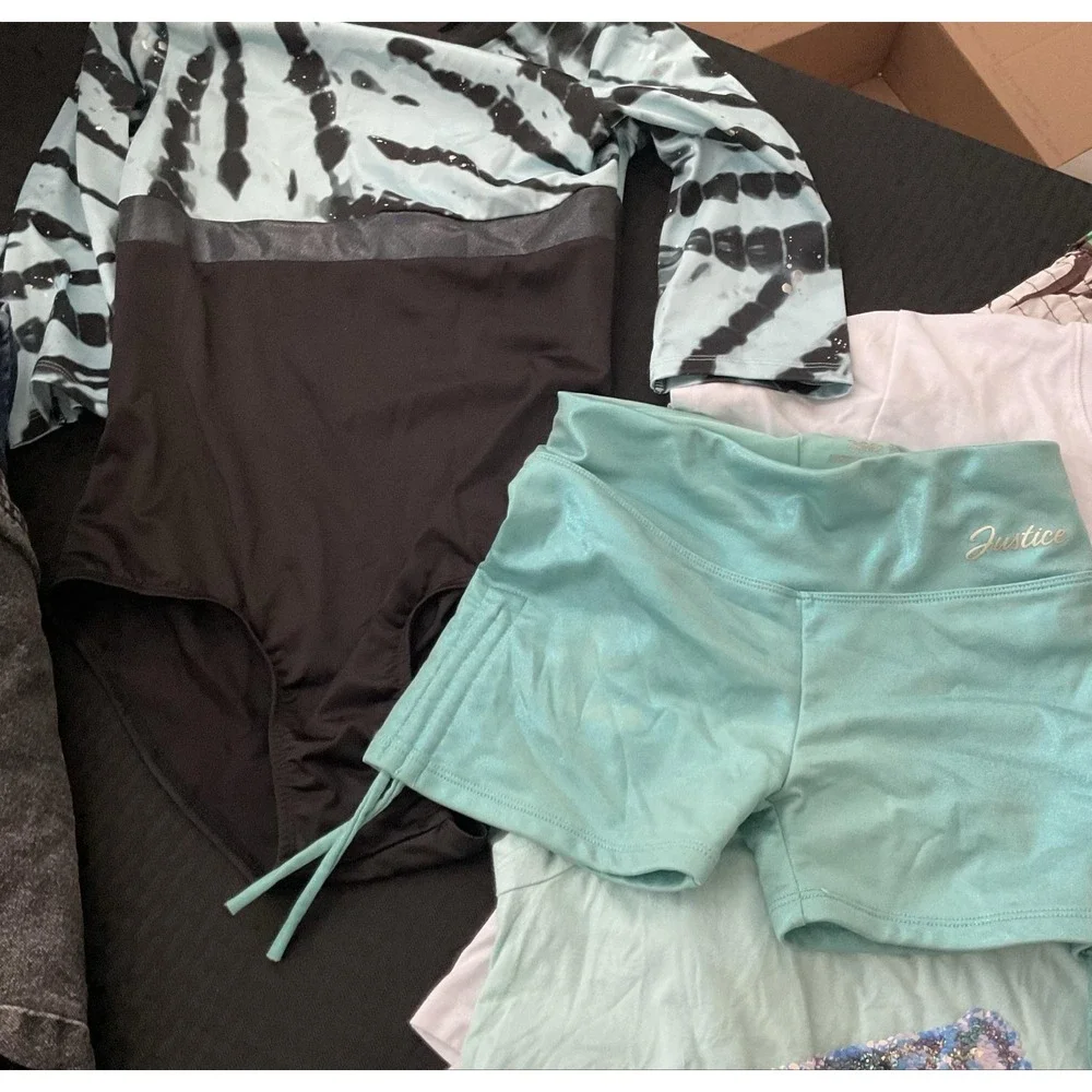 Mixed Brands Outfit Lot Girls 8/10 Jeans Shorts Tops Vest 13pc Justice Frozen